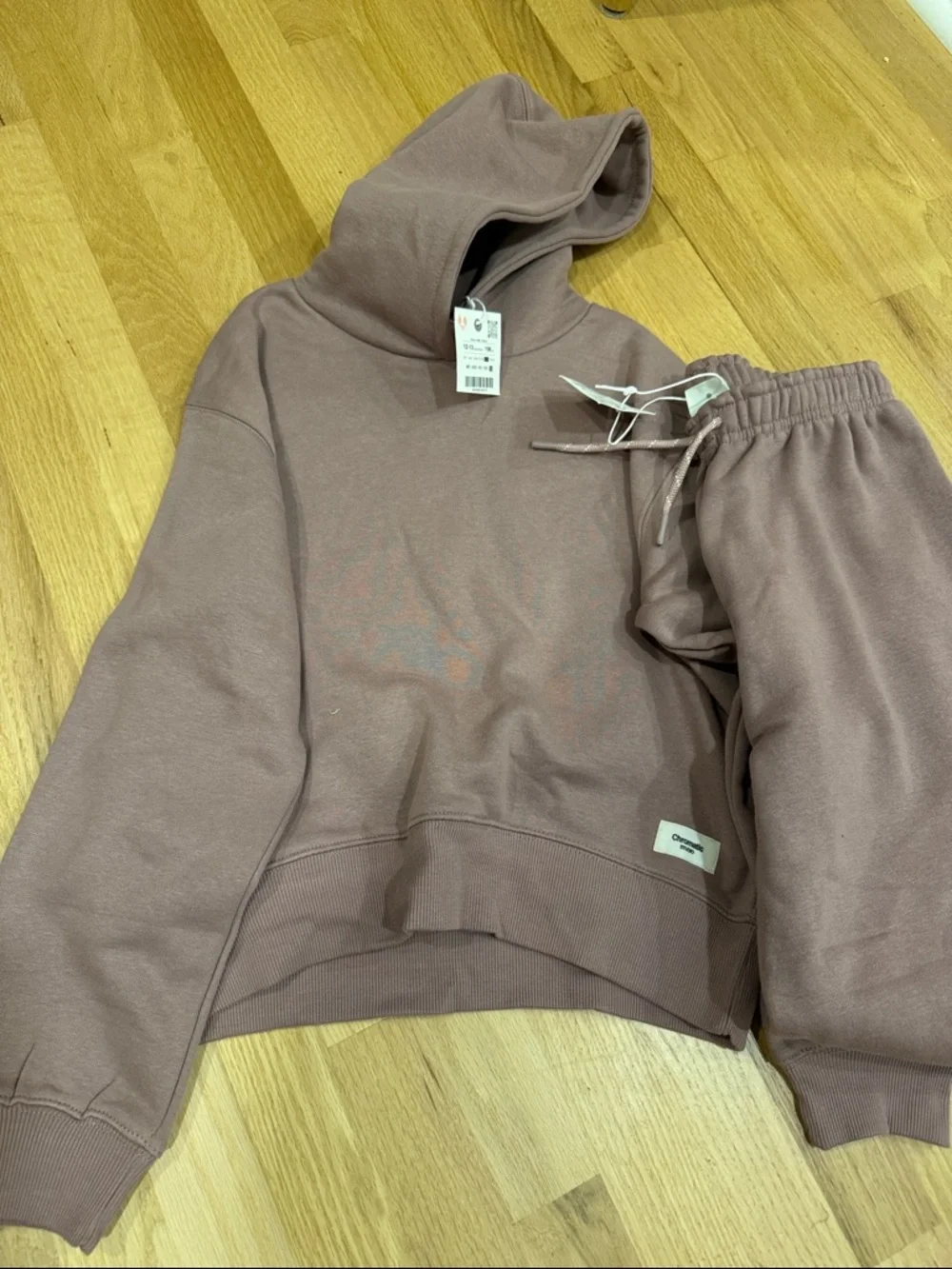 NWT Zara Kids / Hoodie  And Wide Leg Fleece Sweatpants - Mauve/ Dustv Pink